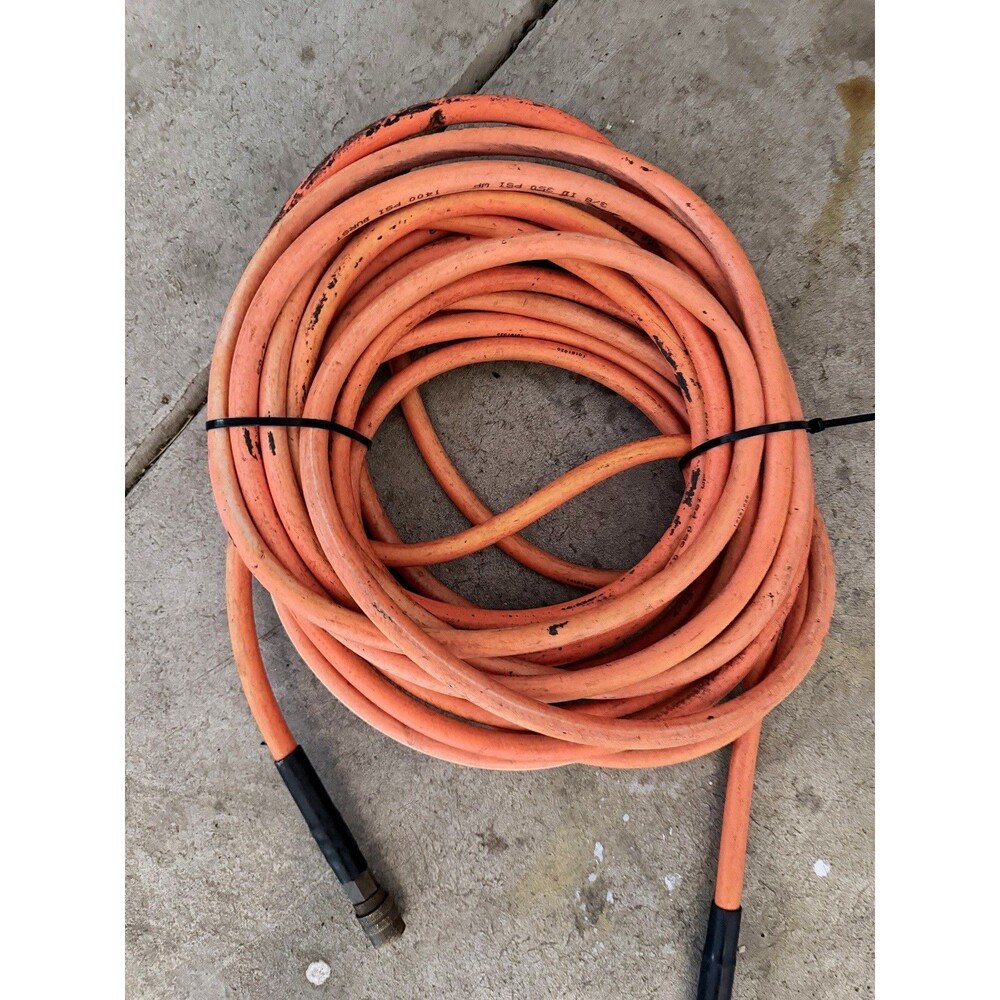Orange/Black Air Compressor Air Hose w/ Quick Connect Fittings, 1 Pack